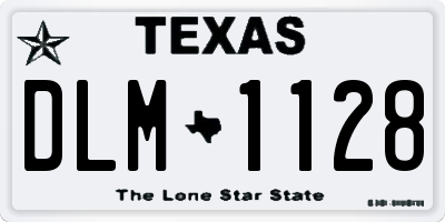 TX license plate DLM1128