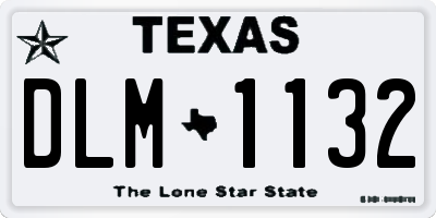 TX license plate DLM1132