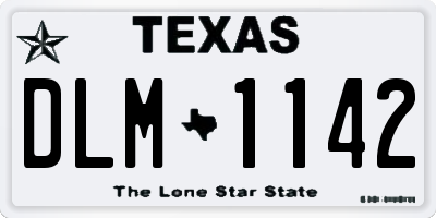 TX license plate DLM1142