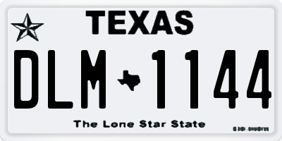 TX license plate DLM1144