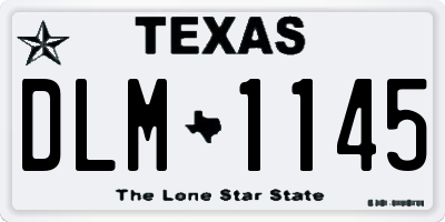 TX license plate DLM1145