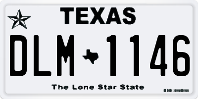 TX license plate DLM1146