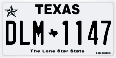 TX license plate DLM1147