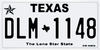 TX license plate DLM1148
