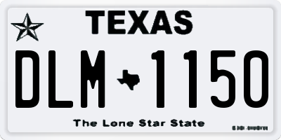 TX license plate DLM1150