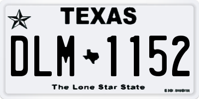 TX license plate DLM1152