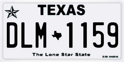 TX license plate DLM1159