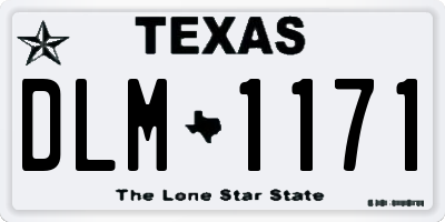 TX license plate DLM1171