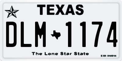 TX license plate DLM1174