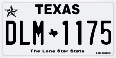 TX license plate DLM1175