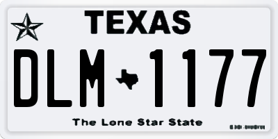 TX license plate DLM1177