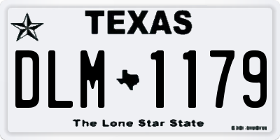 TX license plate DLM1179