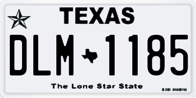 TX license plate DLM1185