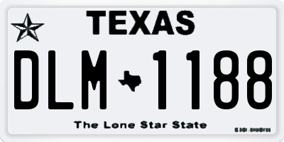 TX license plate DLM1188