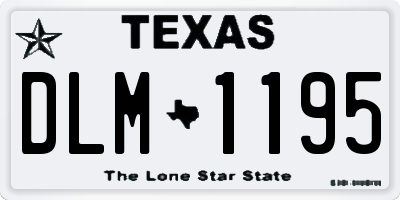 TX license plate DLM1195