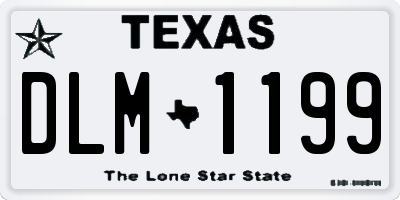 TX license plate DLM1199