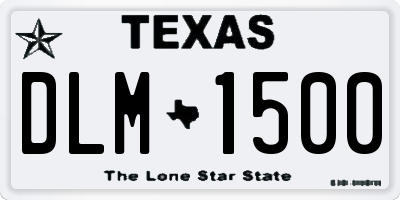 TX license plate DLM1500
