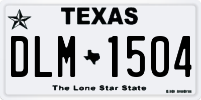 TX license plate DLM1504