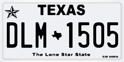 TX license plate DLM1505