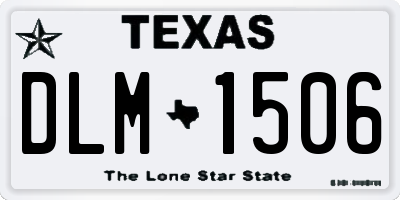 TX license plate DLM1506
