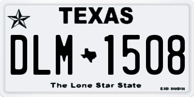 TX license plate DLM1508