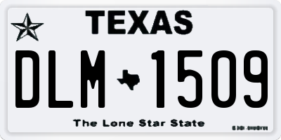 TX license plate DLM1509