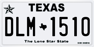 TX license plate DLM1510