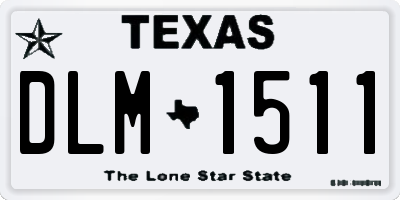 TX license plate DLM1511