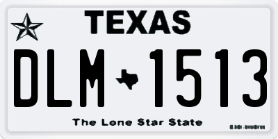 TX license plate DLM1513
