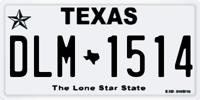 TX license plate DLM1514