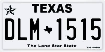 TX license plate DLM1515