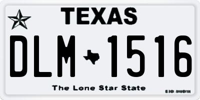 TX license plate DLM1516