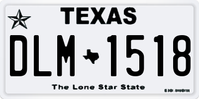 TX license plate DLM1518