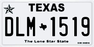 TX license plate DLM1519