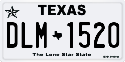 TX license plate DLM1520