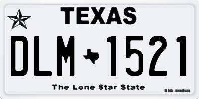 TX license plate DLM1521