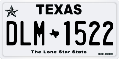 TX license plate DLM1522