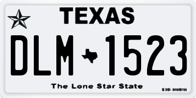 TX license plate DLM1523