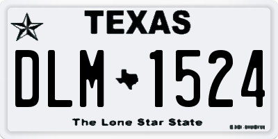 TX license plate DLM1524