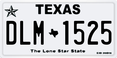 TX license plate DLM1525
