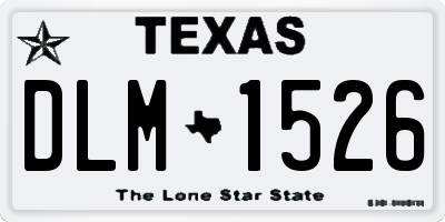 TX license plate DLM1526