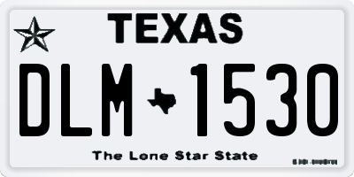 TX license plate DLM1530