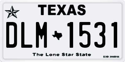 TX license plate DLM1531