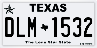 TX license plate DLM1532