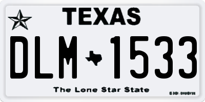 TX license plate DLM1533