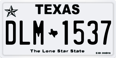 TX license plate DLM1537