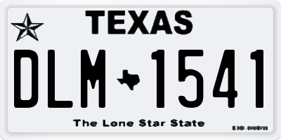 TX license plate DLM1541