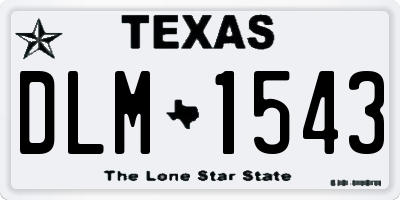 TX license plate DLM1543