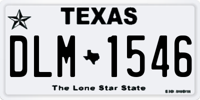TX license plate DLM1546