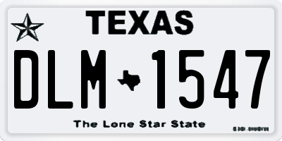 TX license plate DLM1547